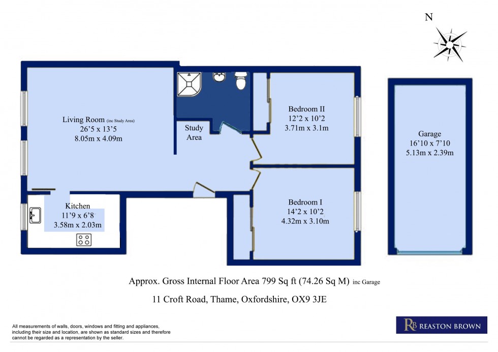 Floorplan for Croft Road, Thame, Oxfordshire