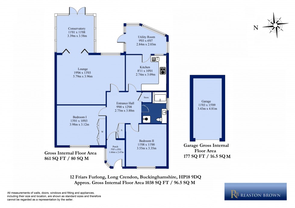 Floorplan for Long Crendon, Buckinghamshire