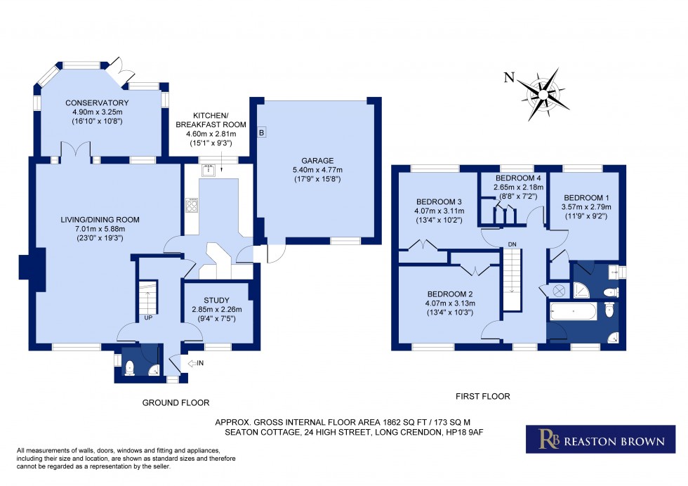 Floorplan for Long Crendon, Buckinghamshire