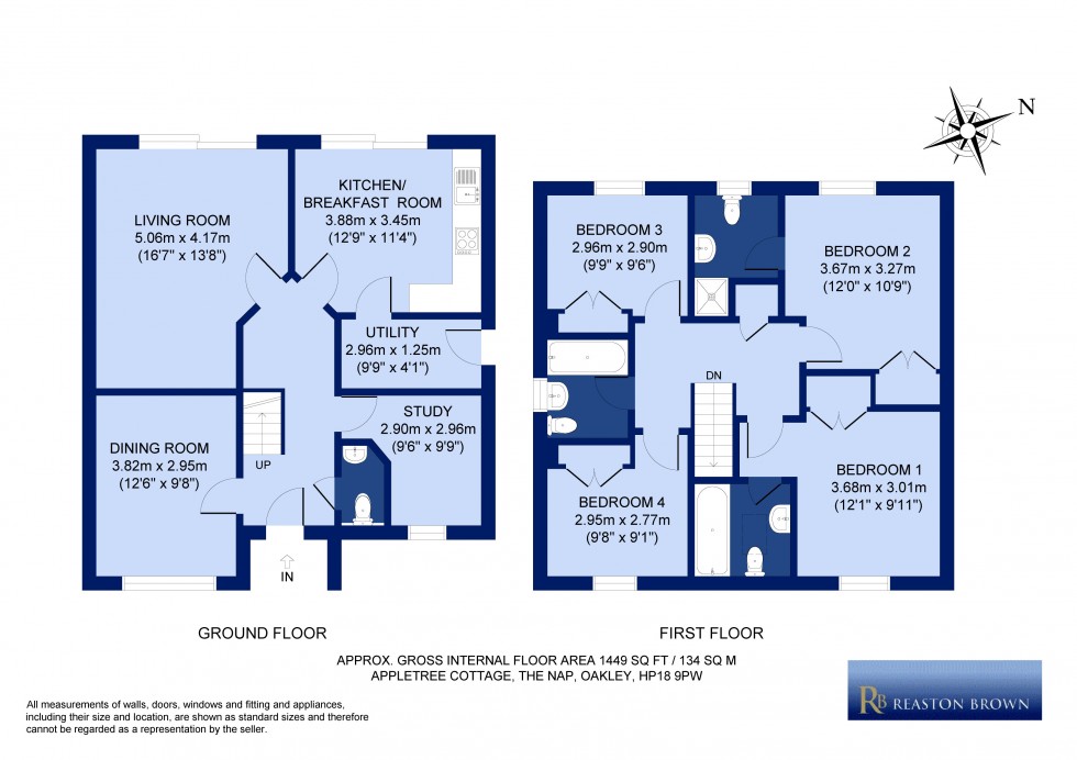 Floorplan for Oakley, Buckinghamshire