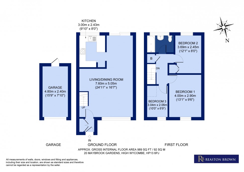 Floorplan for Maybrook Gardens, High Wycombe, Buckinghamshire