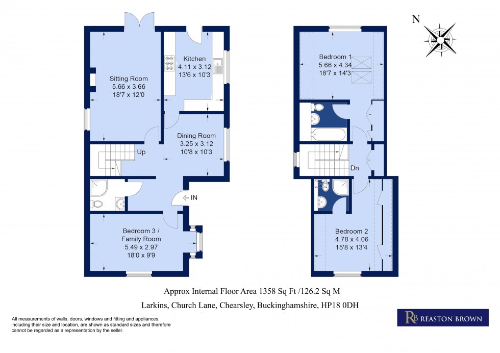 Floorplan for Chearsely, Buckinghamshire, HP18