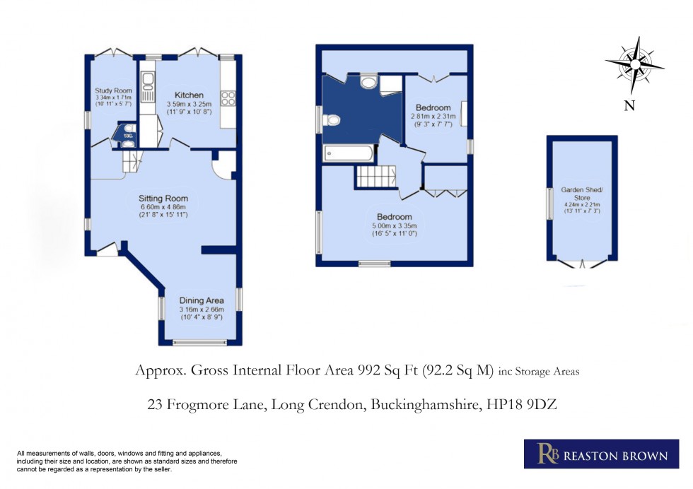 Floorplan for Long Crendon, Buckinghamshire