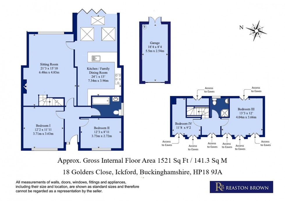 Floorplan for Ickford, Buckinghamshire HP18 9JA