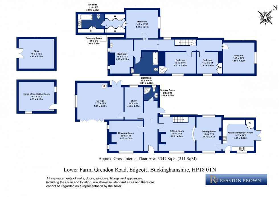 Floorplan for Edgcott, Buckinghamshire