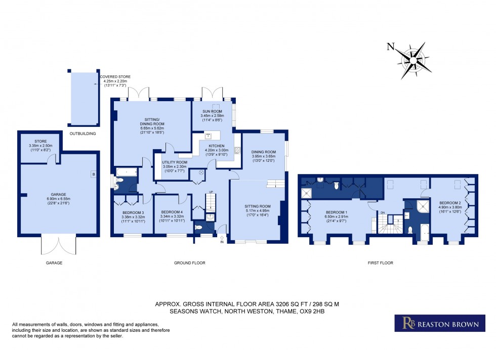 Floorplan for North Weston, Thame , Oxfordshire