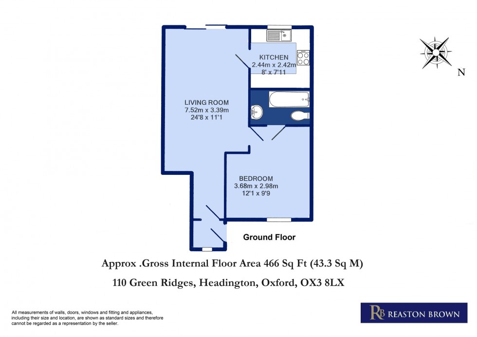 Floorplan for Green Ridges, Headington, Oxford