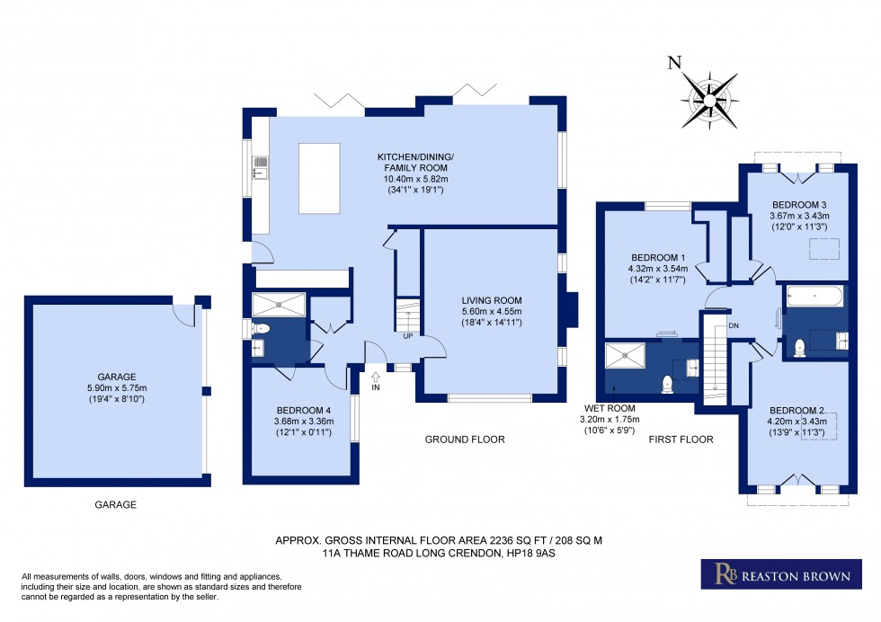 Floorplan for Long Crendon, Buckinghamshire